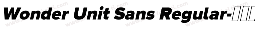Wonder Unit Sans Regular字体转换